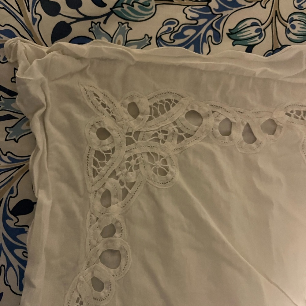Lace standard size bed pillow sham